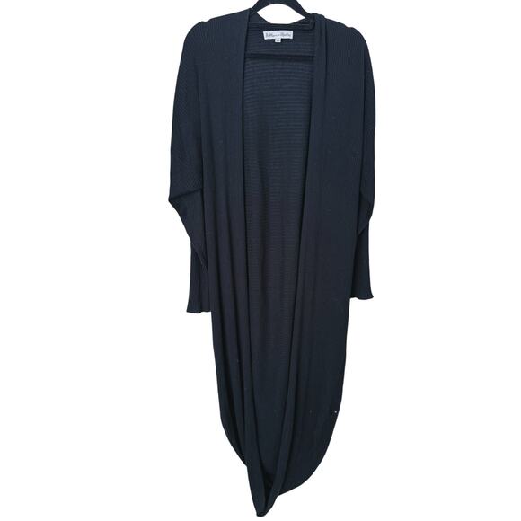 Maison De Papillon Quiet Luxury Silk Cashmere Cocoon Cardigan XS Black Minimal - Picture 2 of 9